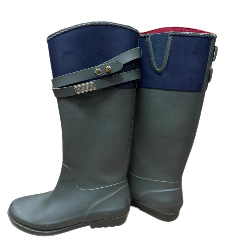 Tommy Hilfiger Navy and Gray Women's Boots